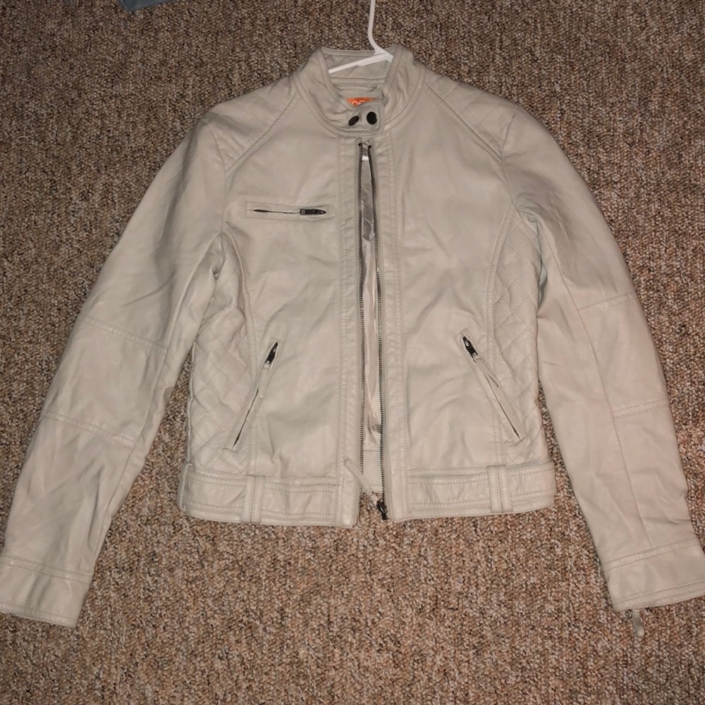Tan leather jacket